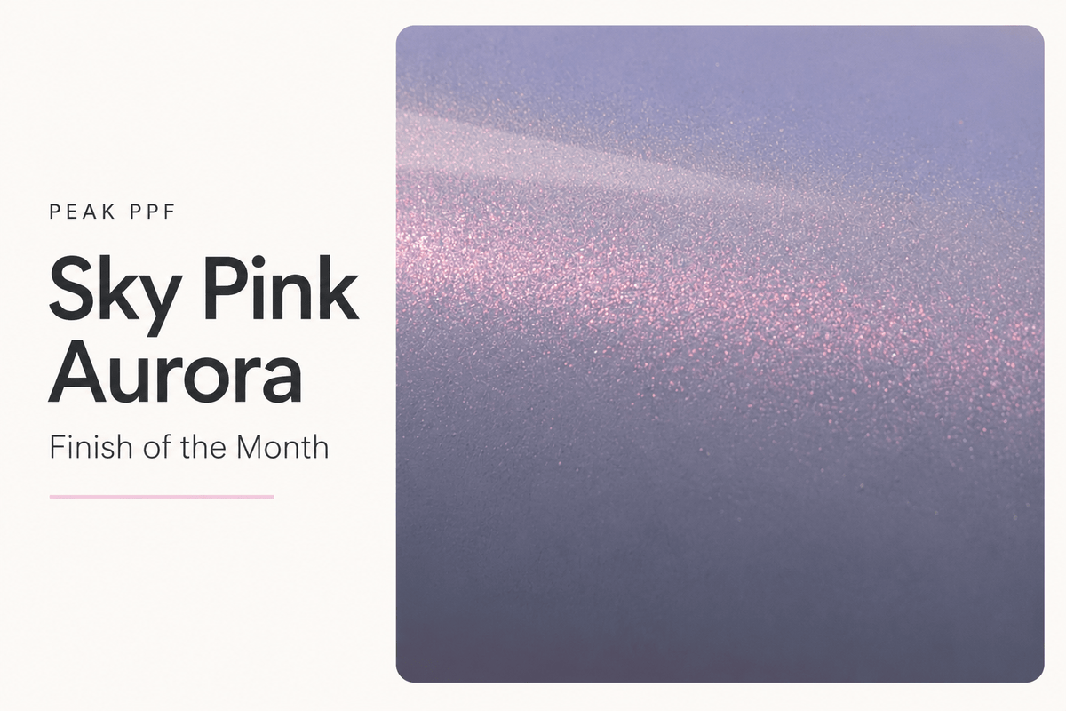 Peak PPF Sky Pink Aurora color PPF graphic