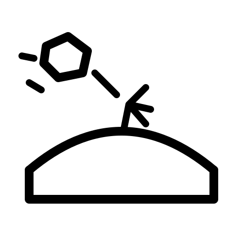 Rock chip protection icon